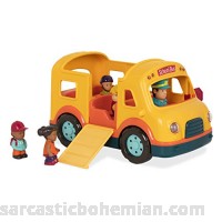 Battat Lights & Sounds School Bus Toy Vehicle for Toddlers Includes Driver + 4 Passengers B01NCYYCJ1